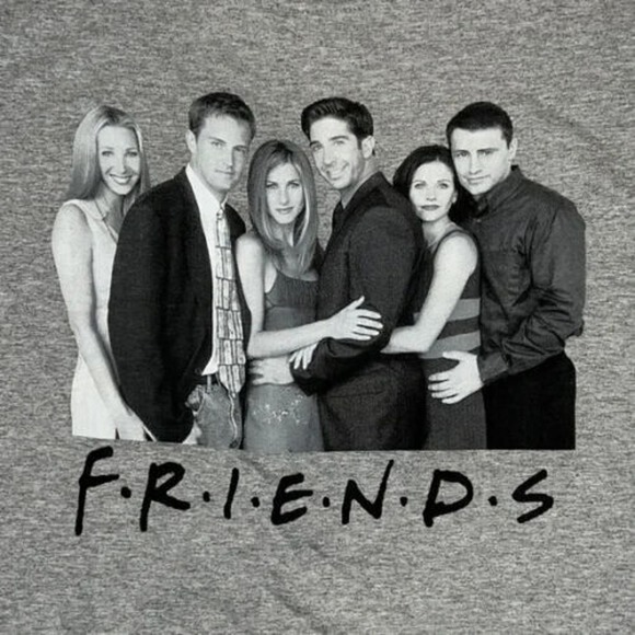 Friends TV Show Gray T-Shirt Unisex Medium NWT Ripple Junction - Picture 1 of 3